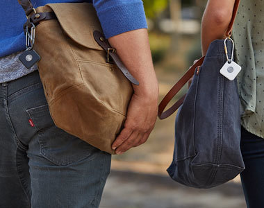 Tile Mate and Pro on bags