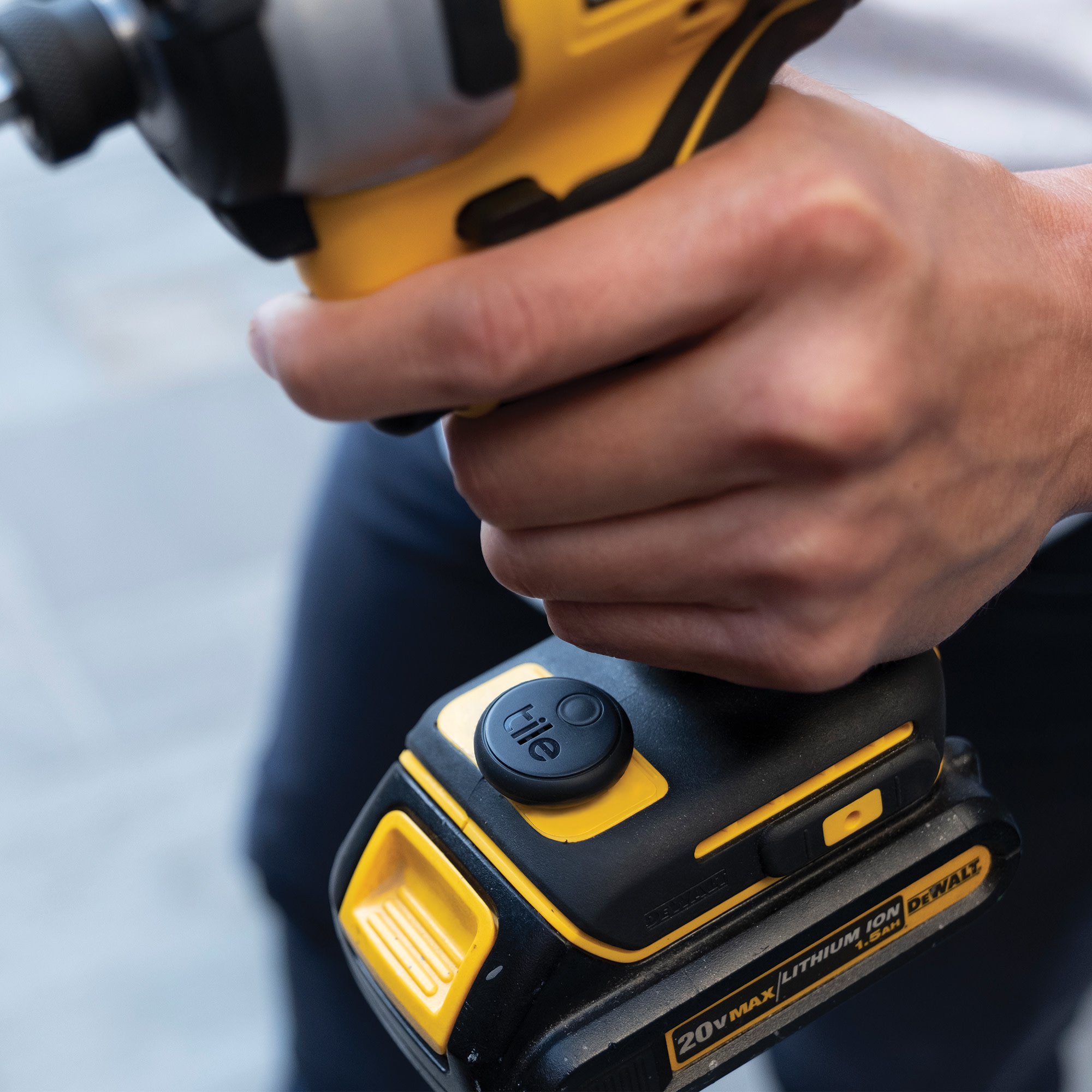 Sticker on a drill