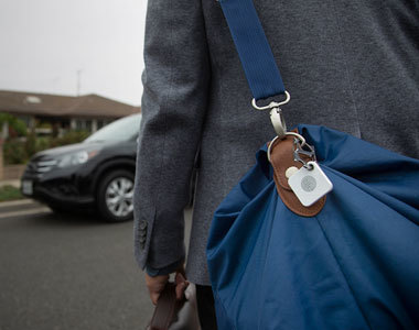 Tile Mate on bag