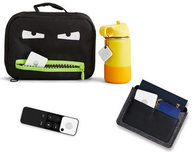 Tile Slim on lunch box, remote, and wallet Tile Slim on lunch box, remote, and wallet